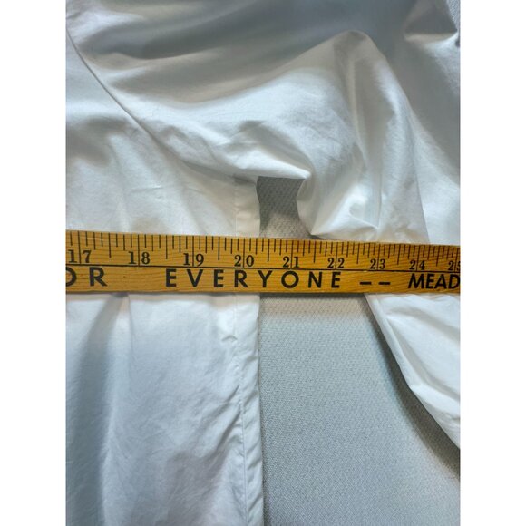 J.Crew Women's Cotton Poplin Peasant Top Lightweight Size M White Long Sleeve - Picture 7 of 8